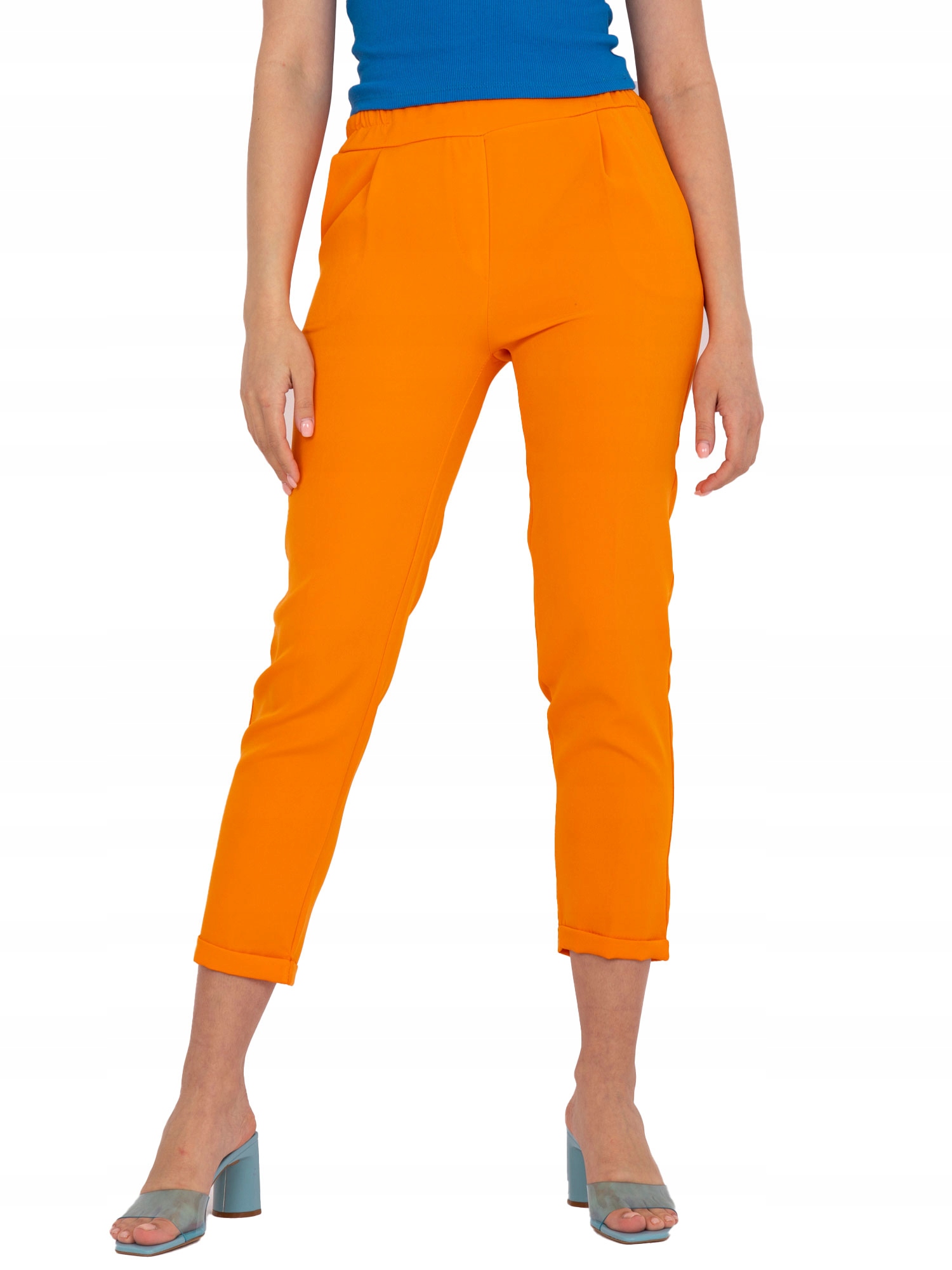 

Spodnie Damskie Cygaretki z kieszeniami 7/8 - 2XL