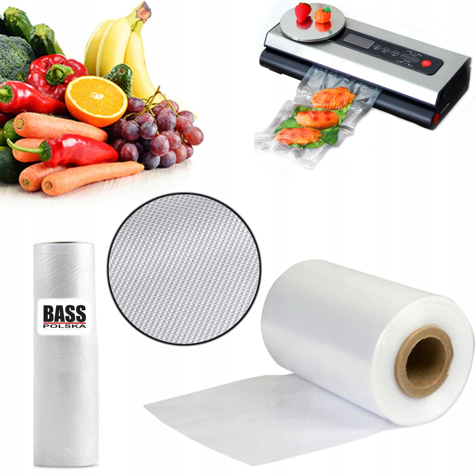 

Folia Zgrzewarek Próżniowych Rękaw 20cm Rolka 6m