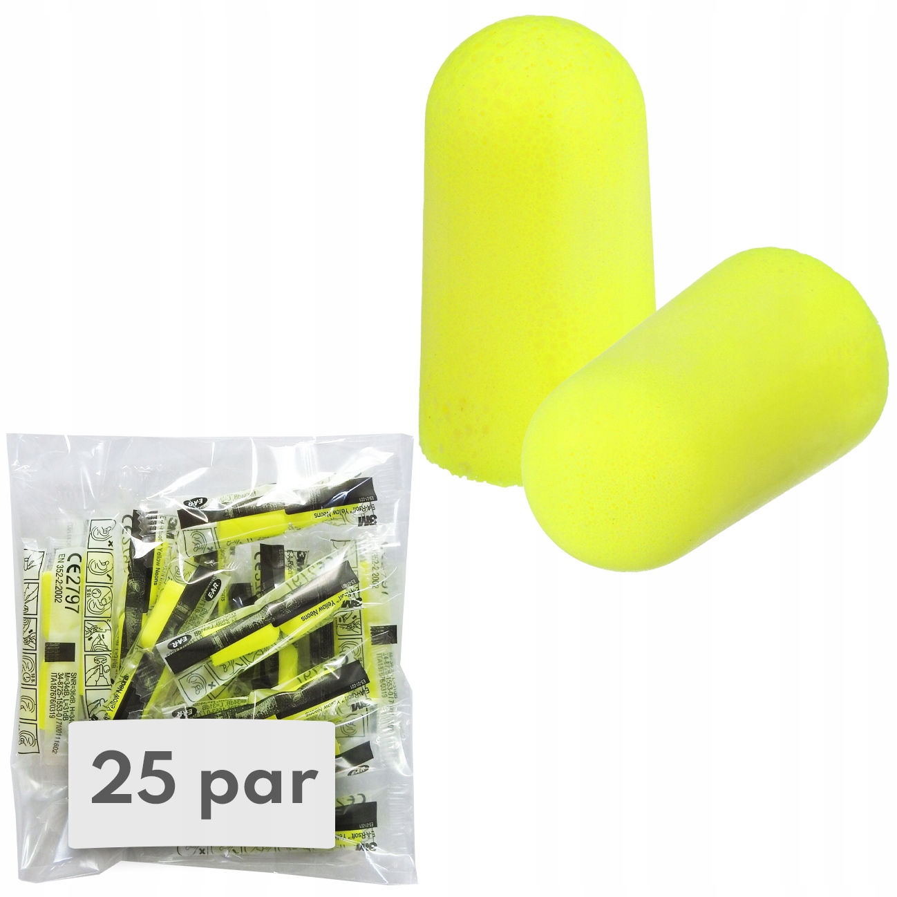 

Zatyczki Stopery do spania Earsoft 25 par