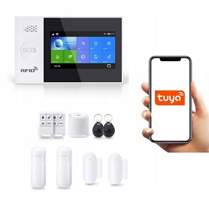 Bezdrôtový Alarm s LCD 4.3" Gsm WiFi Sms Tuya Smart V Poľštine