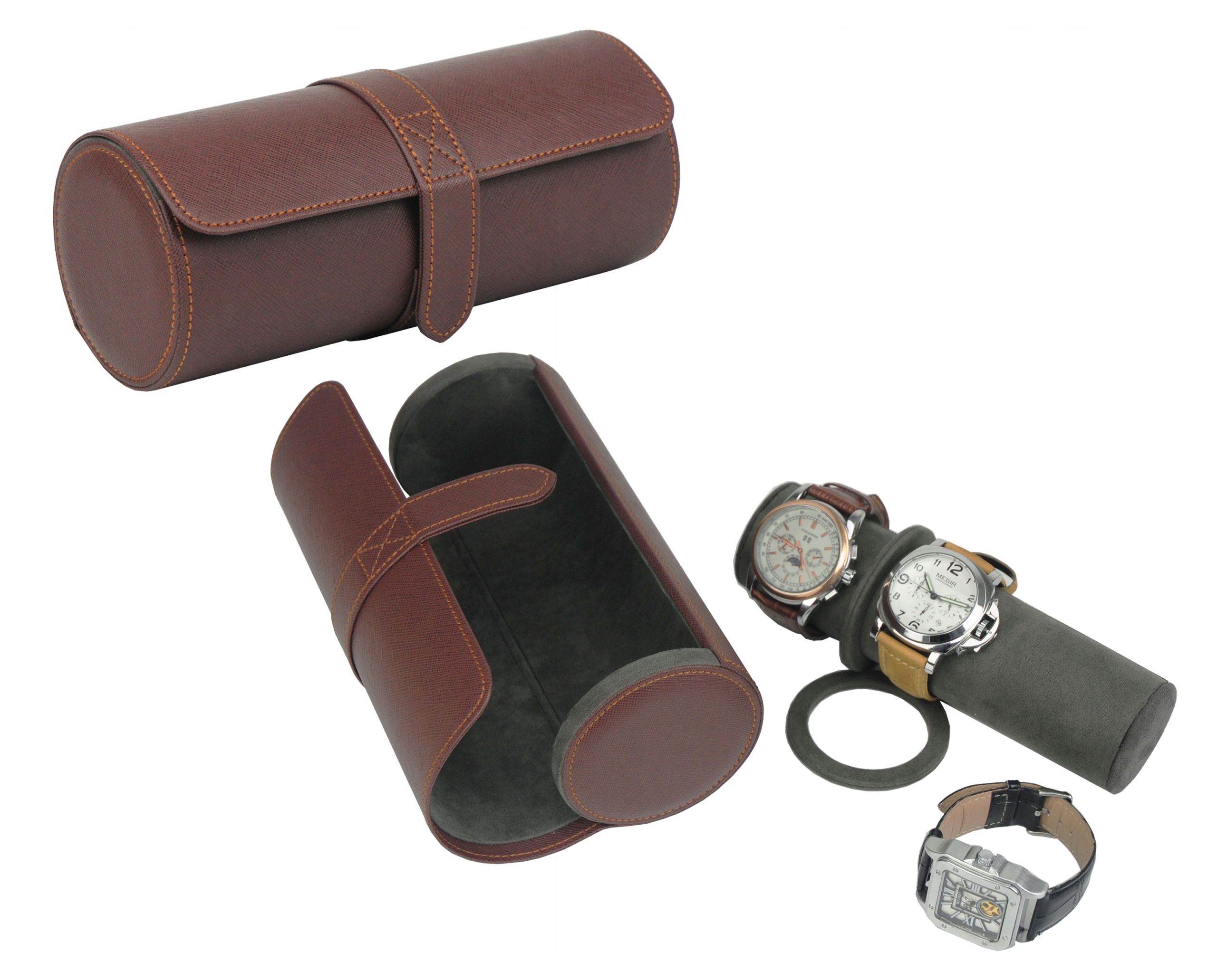 PODRÓŻNE ETUI NA 3 ZEGARKI ROLKA DZIELONA NA 3 EAN (GTIN) 6095508293287