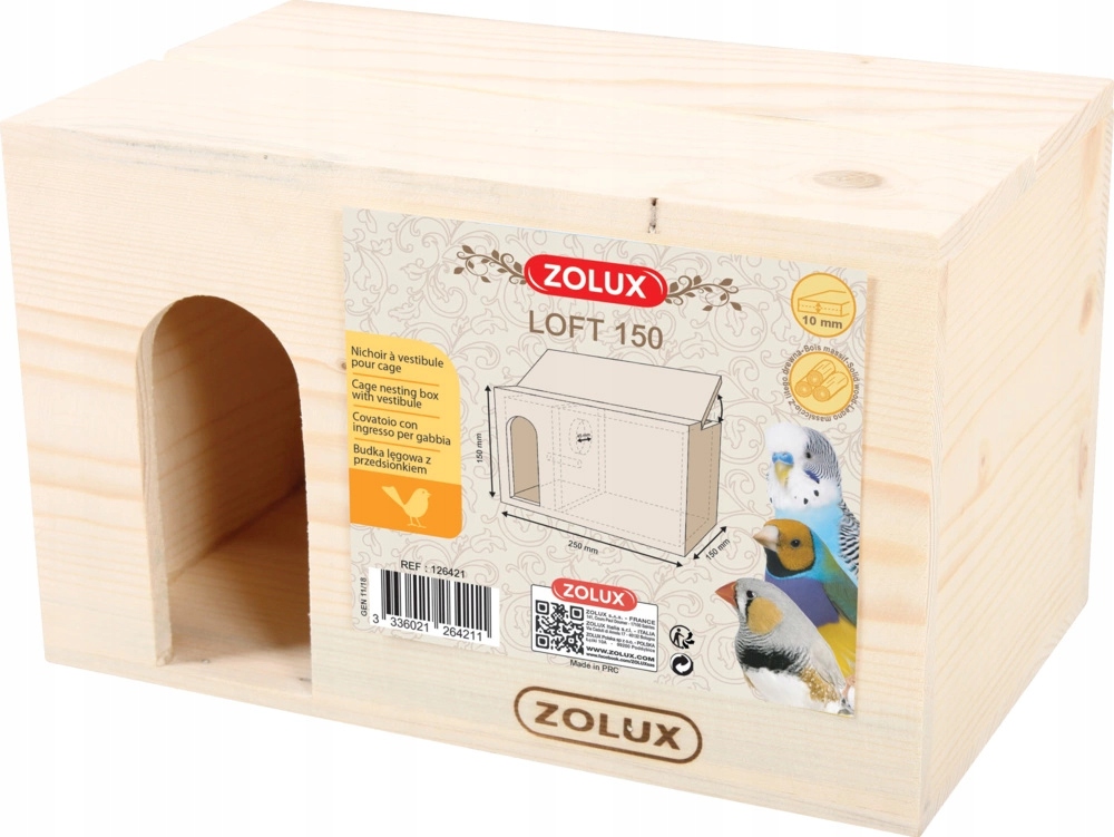 ZOLUX Budka dla ptaków z przedsionkiem Loft 150