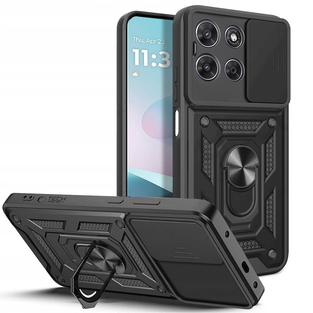 Etui do Moto G57 Power G67 Power Tech-Protect CamShield Pro czarne