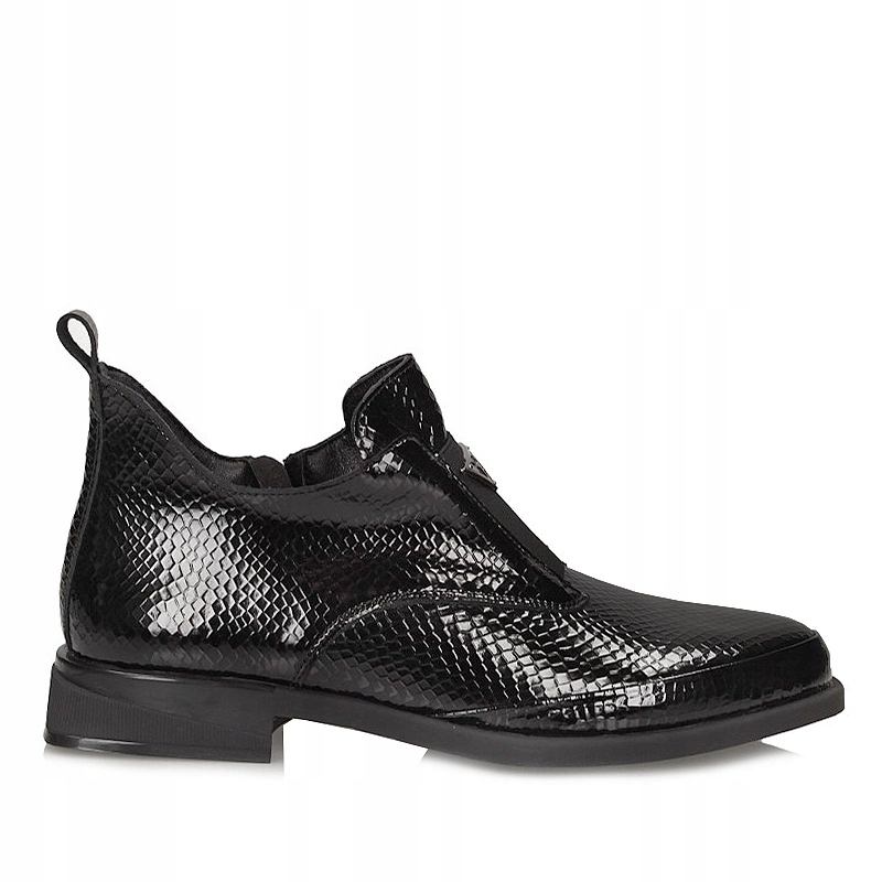 Elegantní lakované dámské kotníkové boty Filippo DBT6425/25 Bk