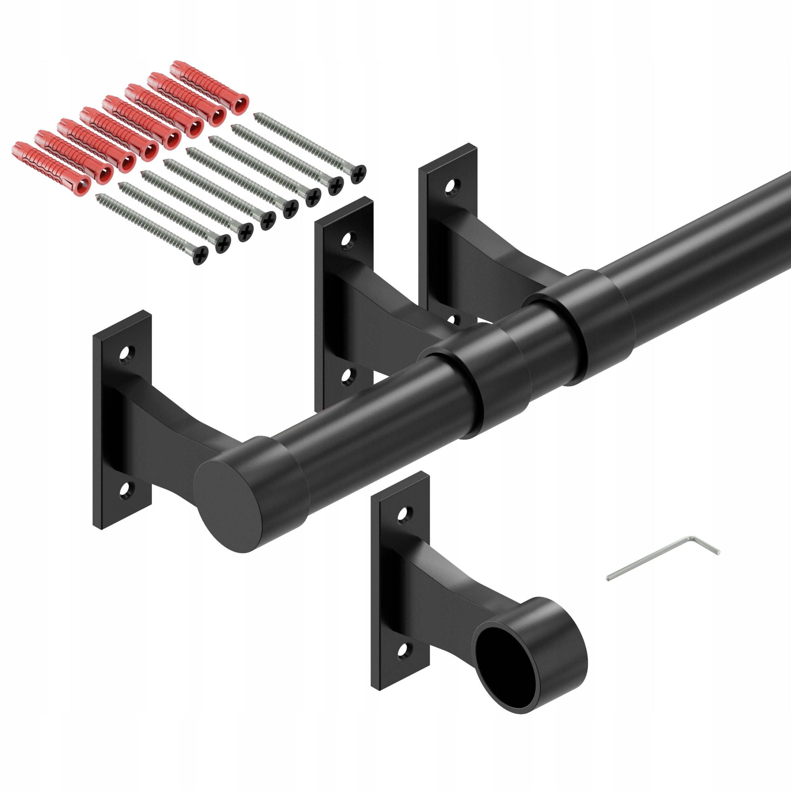 Zábradlí Na Schody Zábradlí Schodišťové Černé Úchytky Ø 32 mm Elen 300 cm
