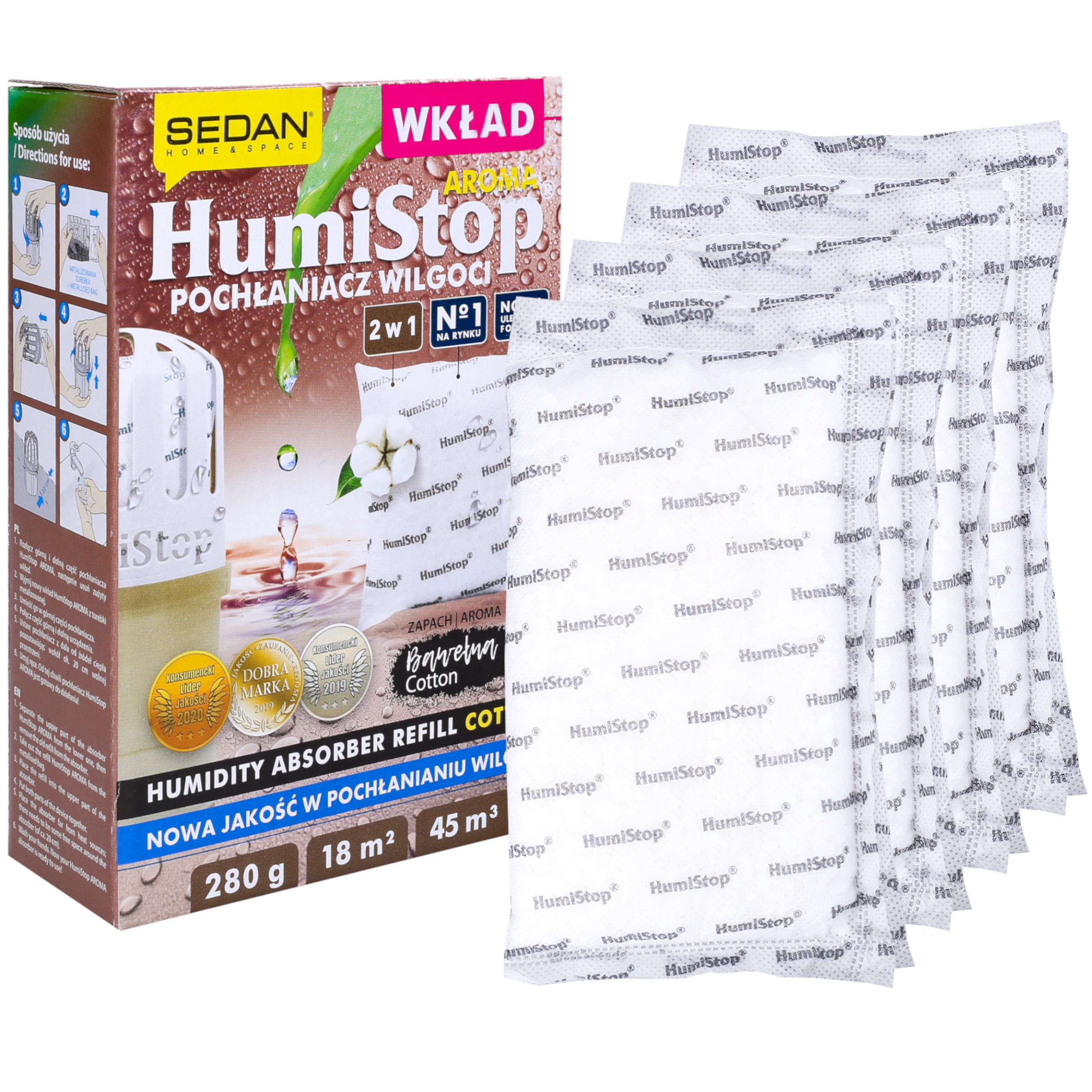 

Humistop Wkład Do Pochłaniacza Wilgoci Bawełna 4x