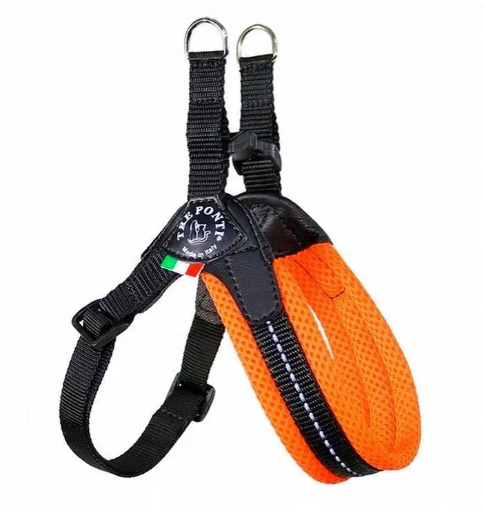

Szelki Mops 50-67cm Tre Ponti Pomarańczowe r. 3