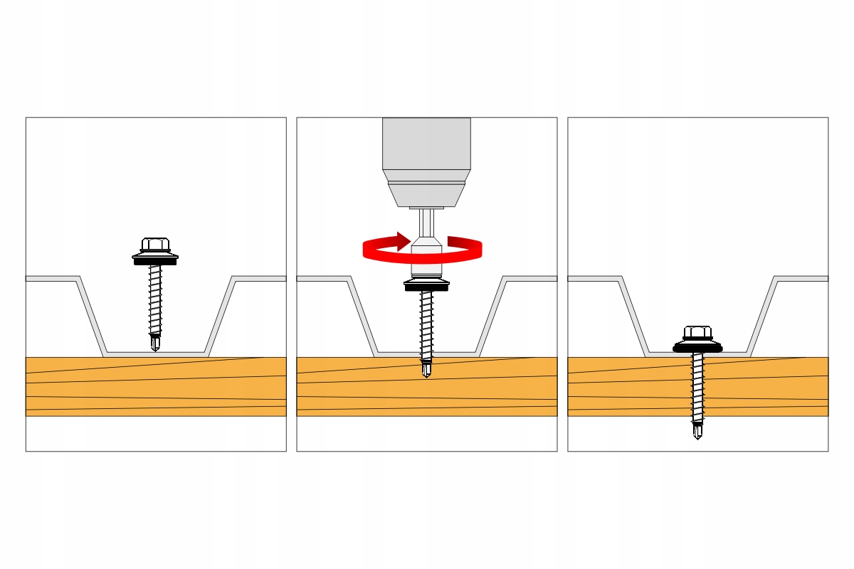 Wkręty FARMERSKIE 4,8x19 RAL 7016 zszywka 250szt. Kod producenta WSBP-48019-7016100