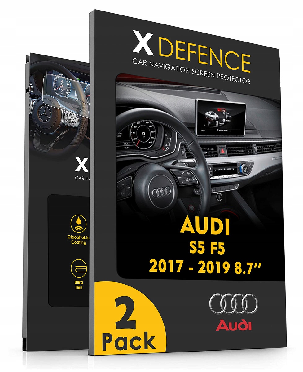 2w1 Szkło Ochronne Na Nawigację Ekran Do Audi S5 F5 2017-2019 8,7