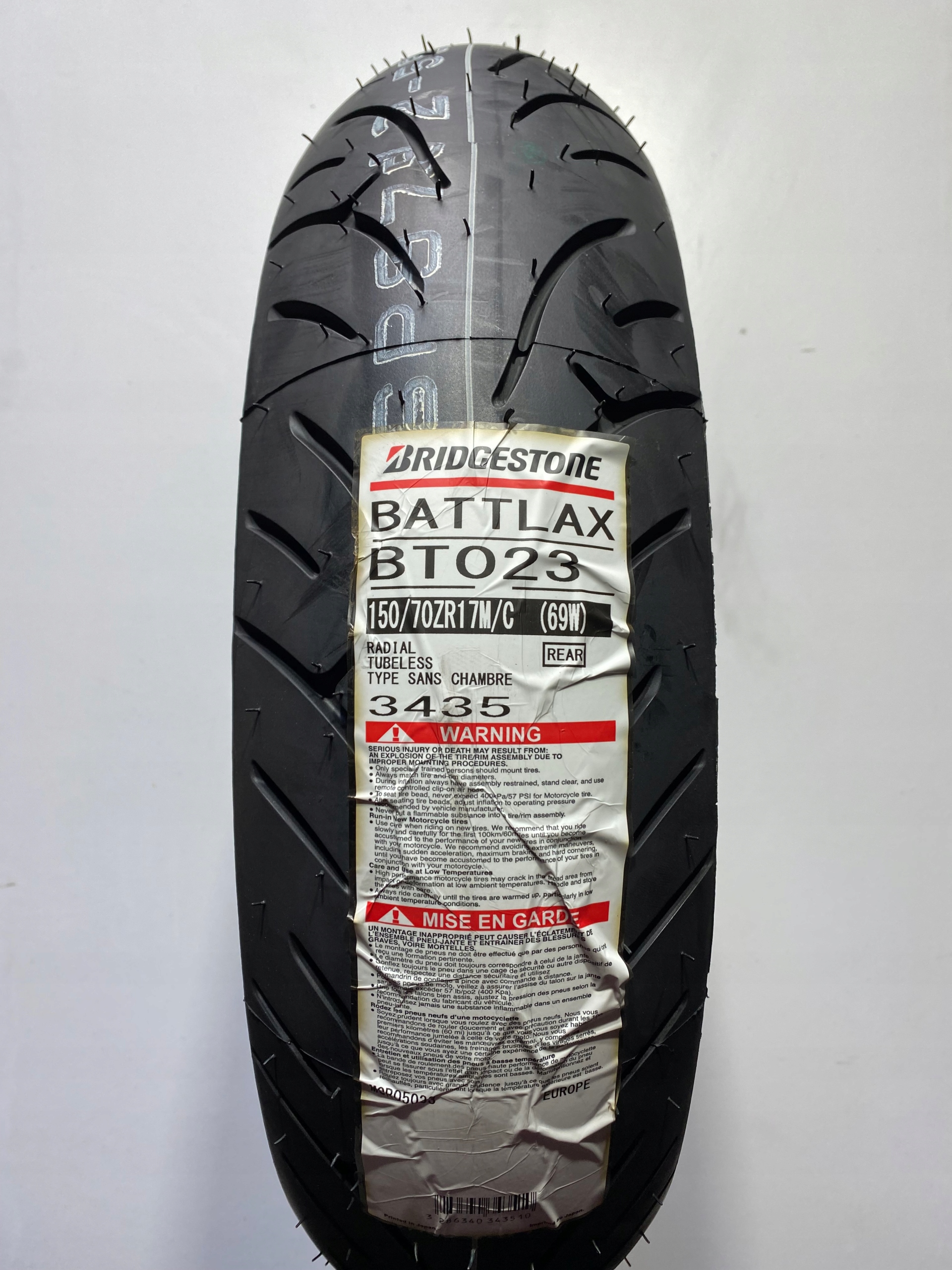 OPONA BRIDGESTONE BATTLAX BT023 150/70/17 TYŁ Przeznaczenie tył