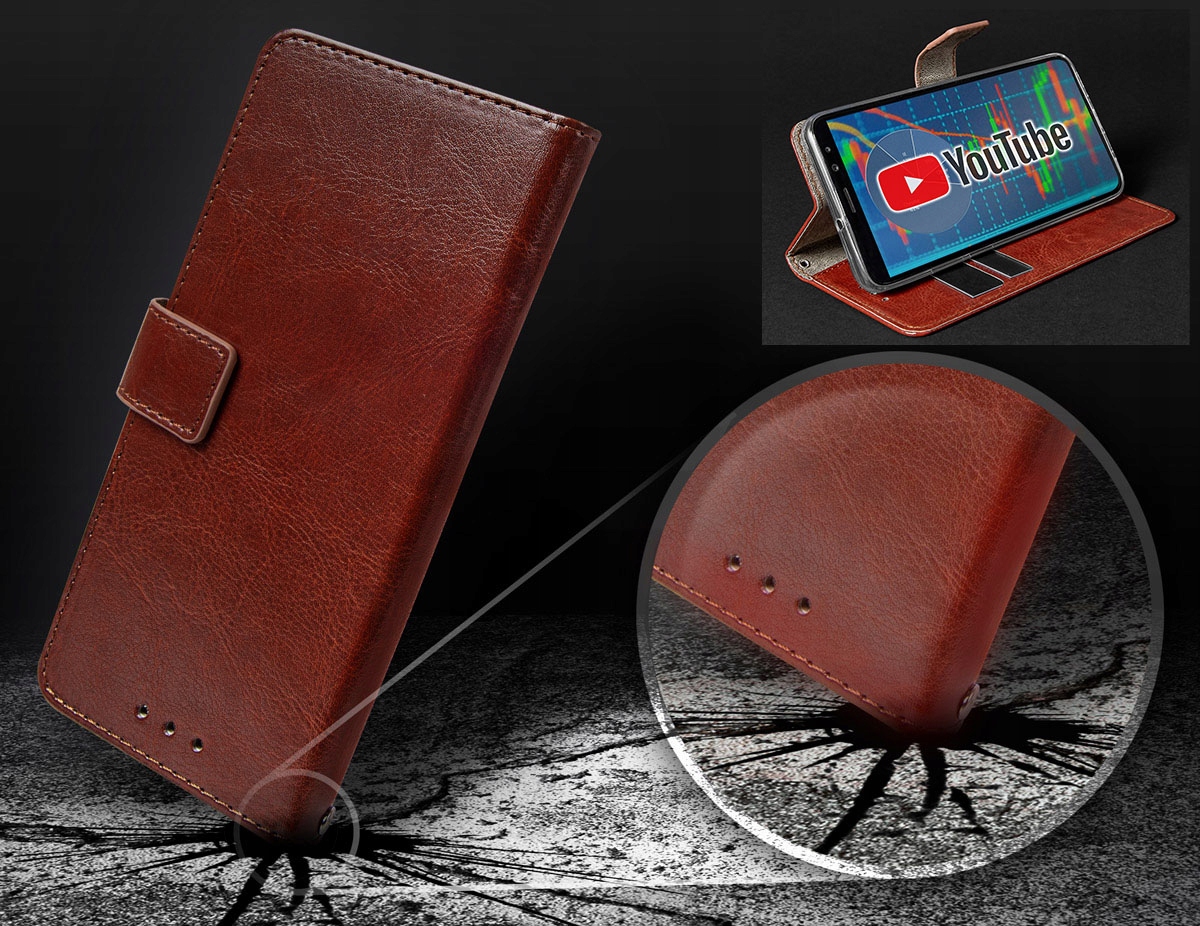 Etui PORTFEL VINTAGE BOOK CASE SZKŁO do Xiaomi Redmi 6 Pro / Mi A2 Lite Kolekcja PORTFEL EKOSKÓRA PU BOOK