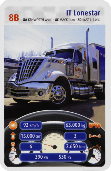 KARTY DO GRY PIATNIK QUARTET CIĘŻARÓWKI Typ Podstawa