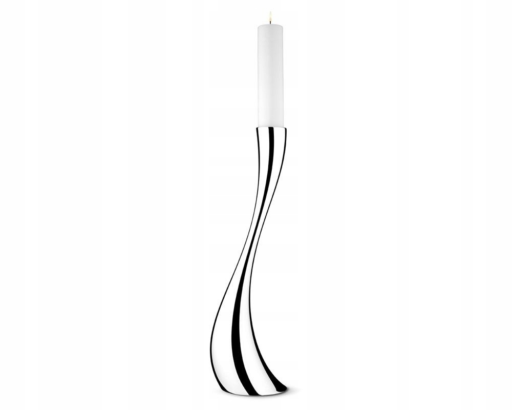 Georg Jensen Cobra Podlahový svietnik 60 cm strieborný leštená oceľ