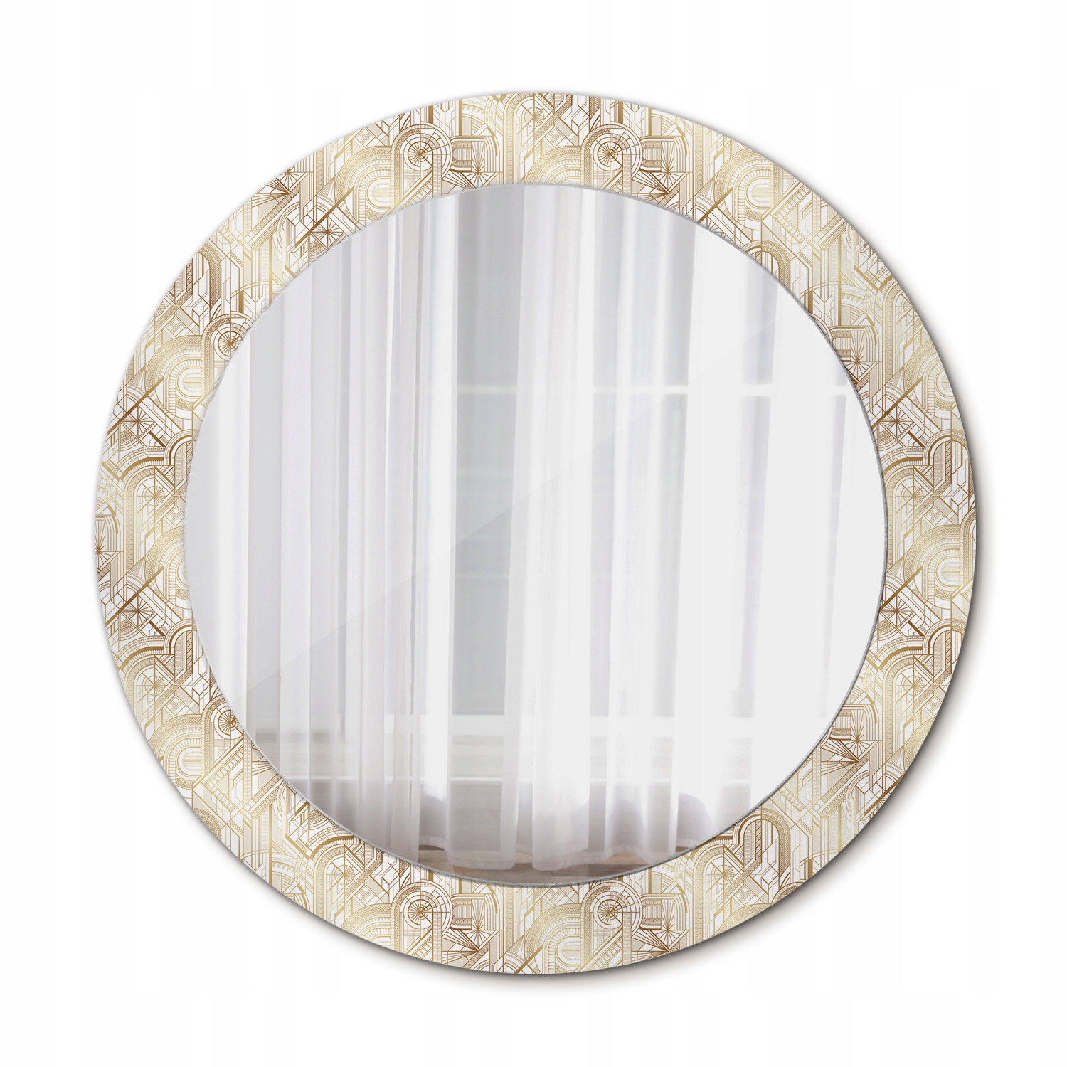 Okrúhle nástenné zrkadlo Kompozícia art deco 70 cm