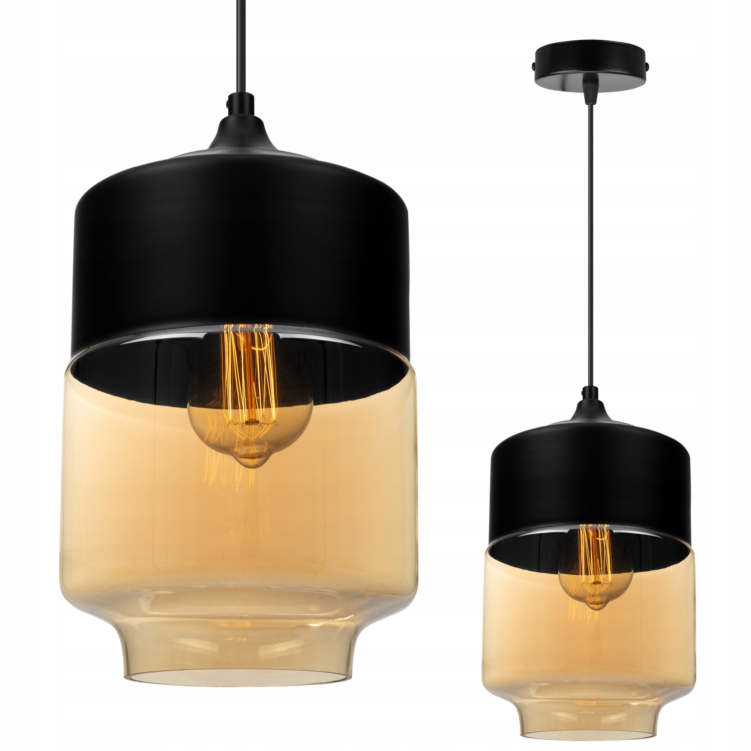 

Lampa Sufitowa Wisząca Plafon Szklany Klosz Led