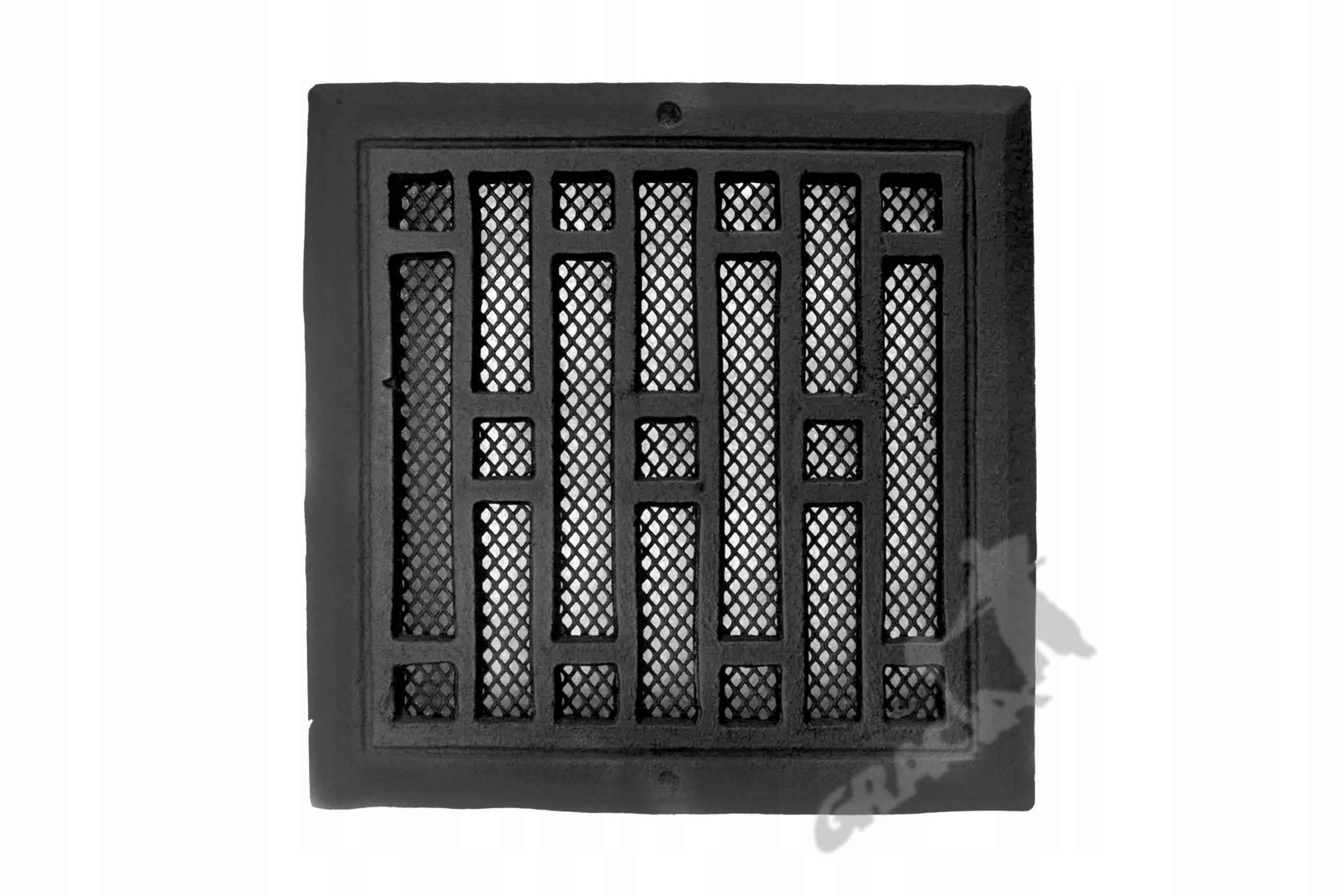 Kratka Wentylacyjna Nr 12A Z Siatką Kwadratowa Średnia Z Kołnierzem Żeliwna