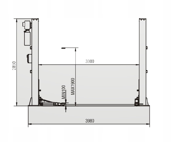 Podnosnik 2 kolumnowy NORTEC PRO 5 5 T Producent code PD5500