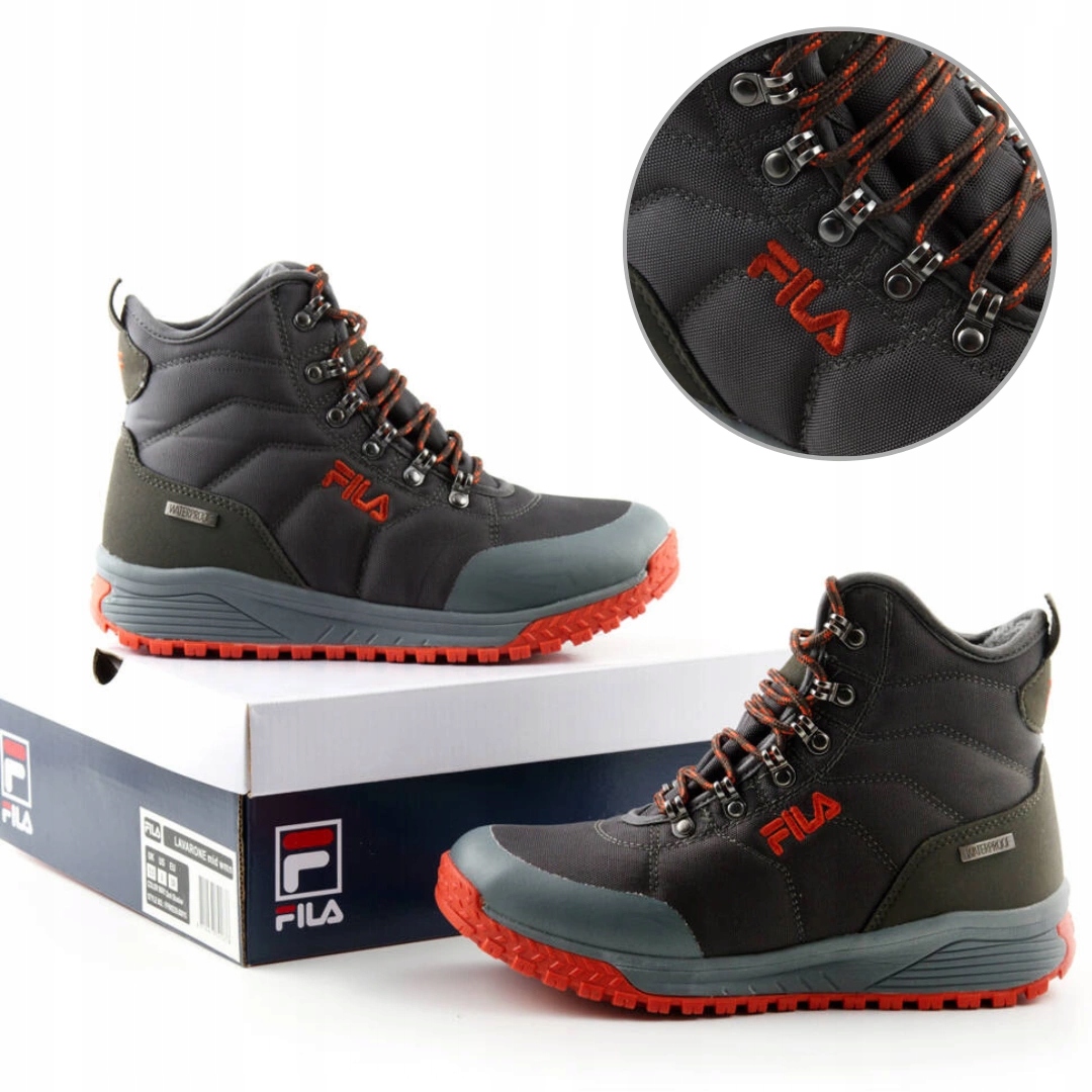 Dámské zimní boty Fila Lavarone MID, zateplené, nepromokavé, šedé, vel. 36