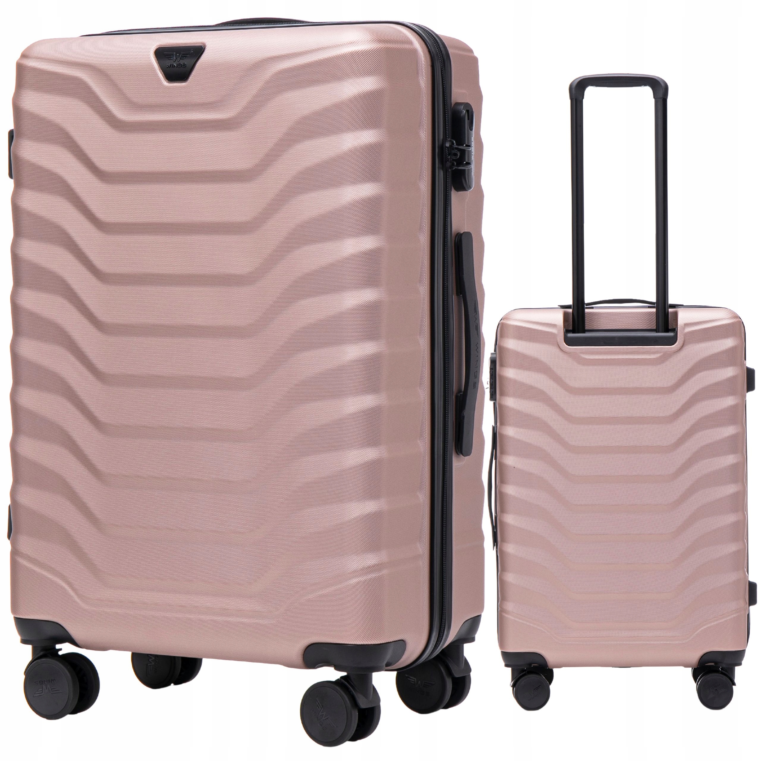 Kufr Střední XL do letadla Wings, registrované zavazadlo z Abs, Tvrdý