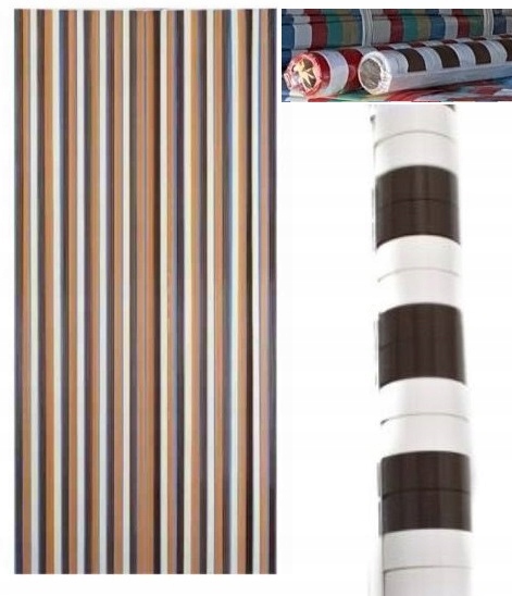 Paski PCV 90x200 moskitiera biało brązowe mocne