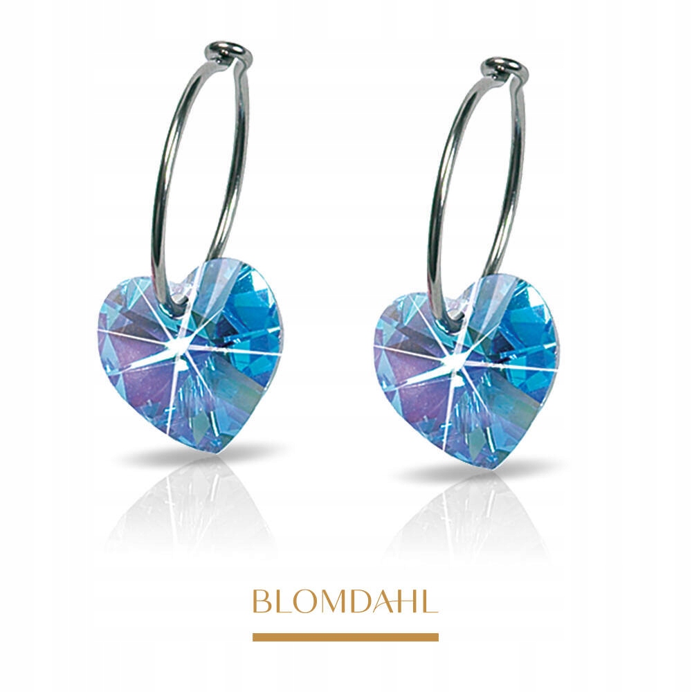 Blomdahl Hipoalergenní Náušnice Srdíčka Akvamarín 10 mm