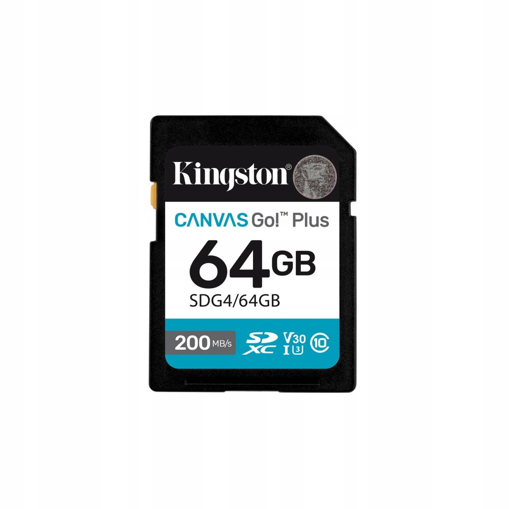 Kingston Sdxc Canvas Go Plus 64GB C10 Uhs-i U3 V30