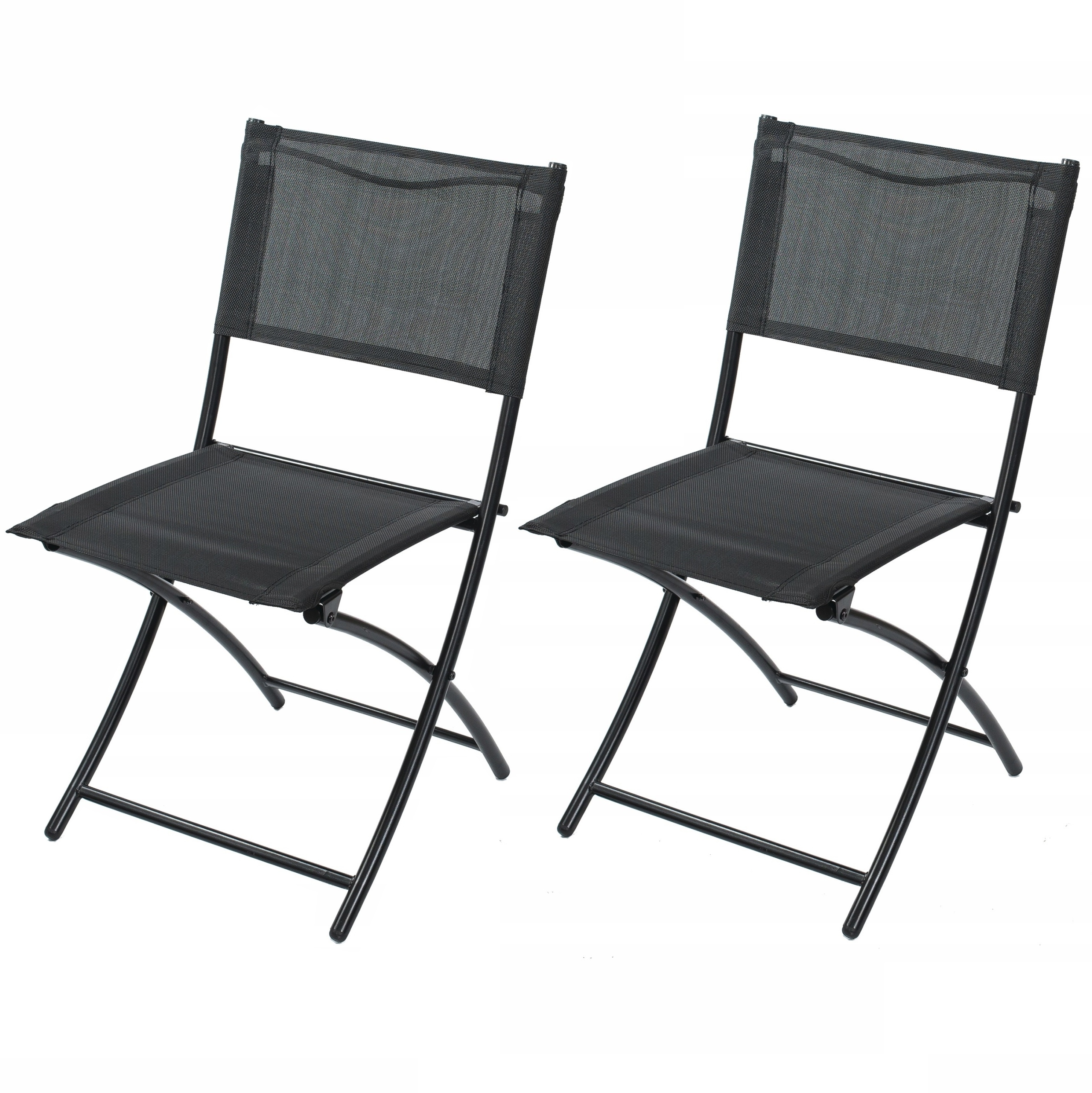 2 x Krzesło Balkonowe składane Ogrodowe na balkon taras metalowe nowoczesne