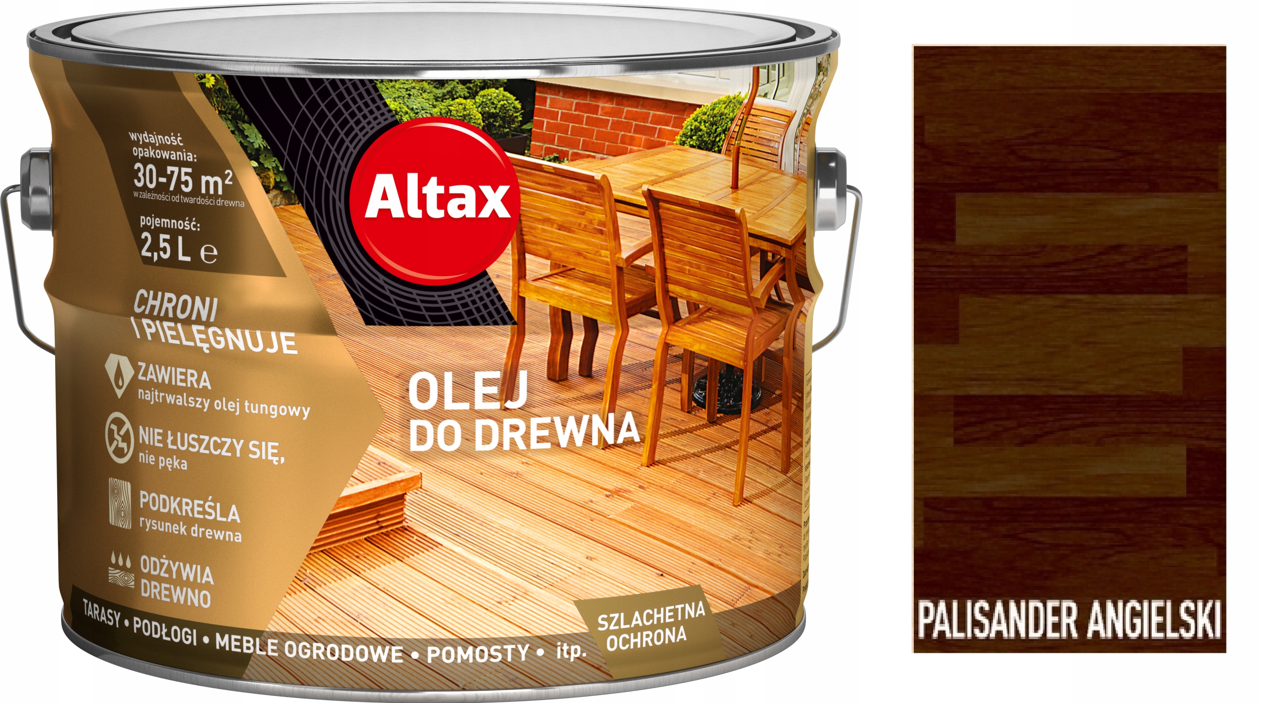 Altax olej do drewna 2,5L PALISANDER ANGIELSKI