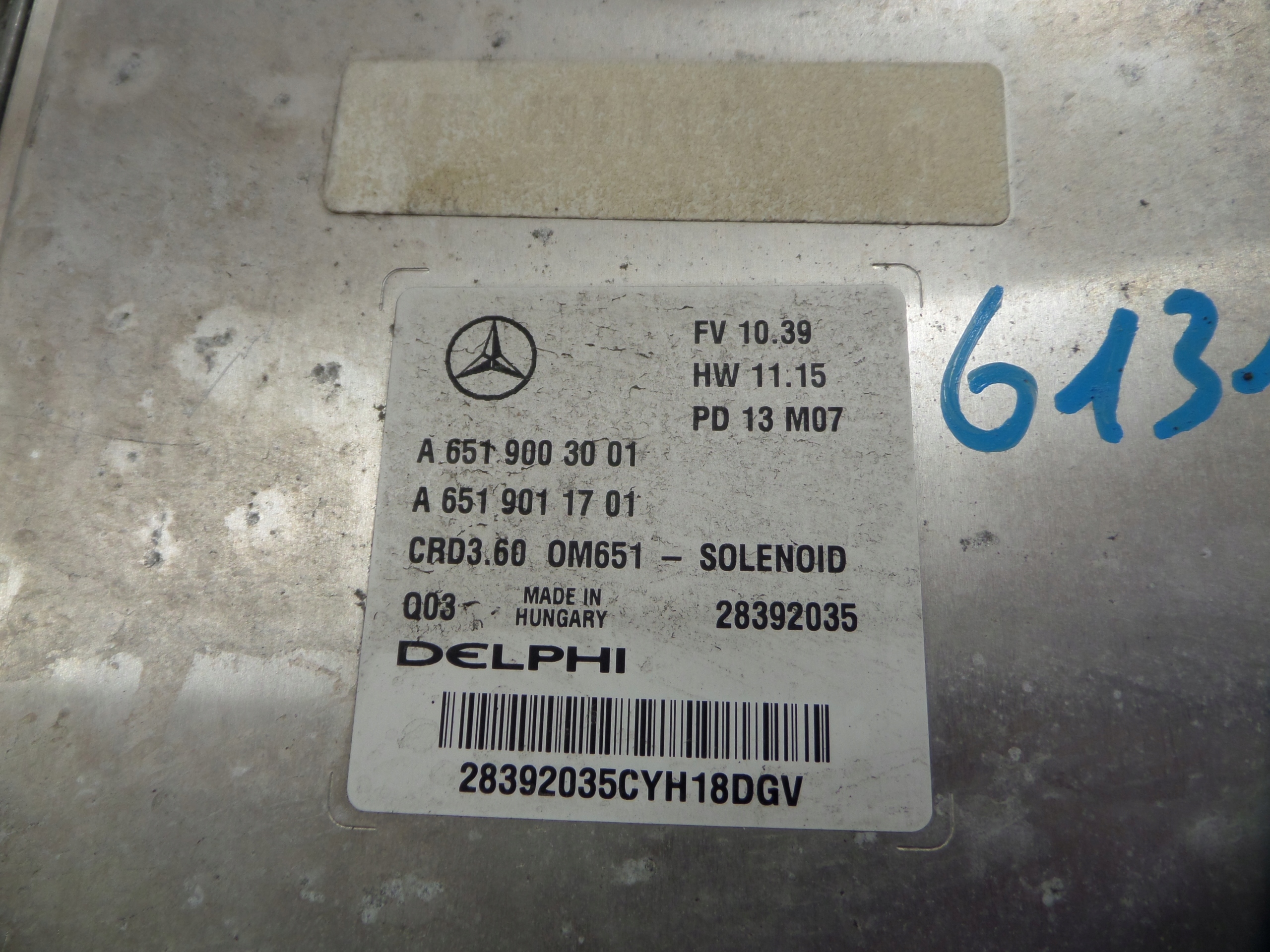 computer control unit MERCEDES A6519003001 A6519011701