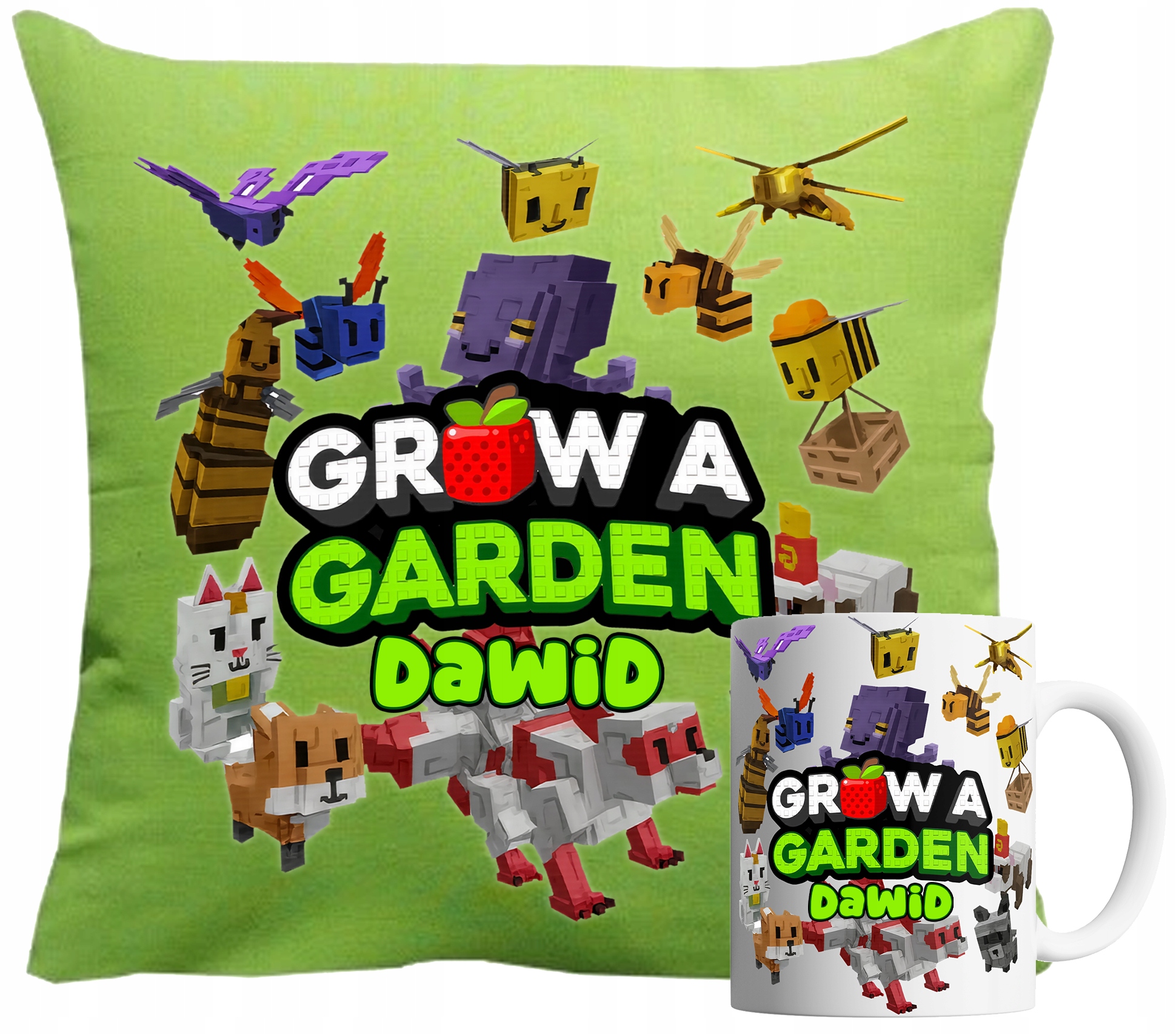 Set Hrnek A Polštář Zelený Roblox Grow A Garden Hra Dárek Jméno