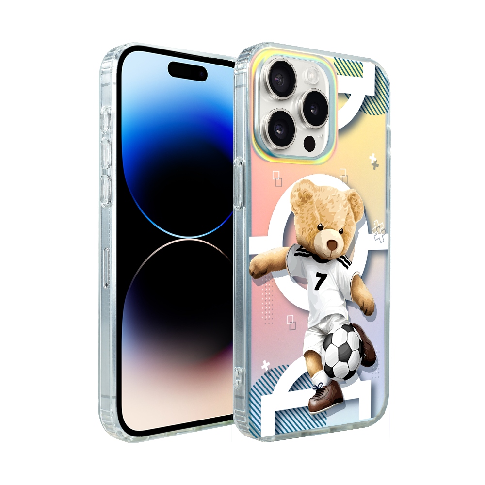 Pouzdro pro iPhone 15 Pro Ibizu s MagSafe, měnící barvu, fotbal