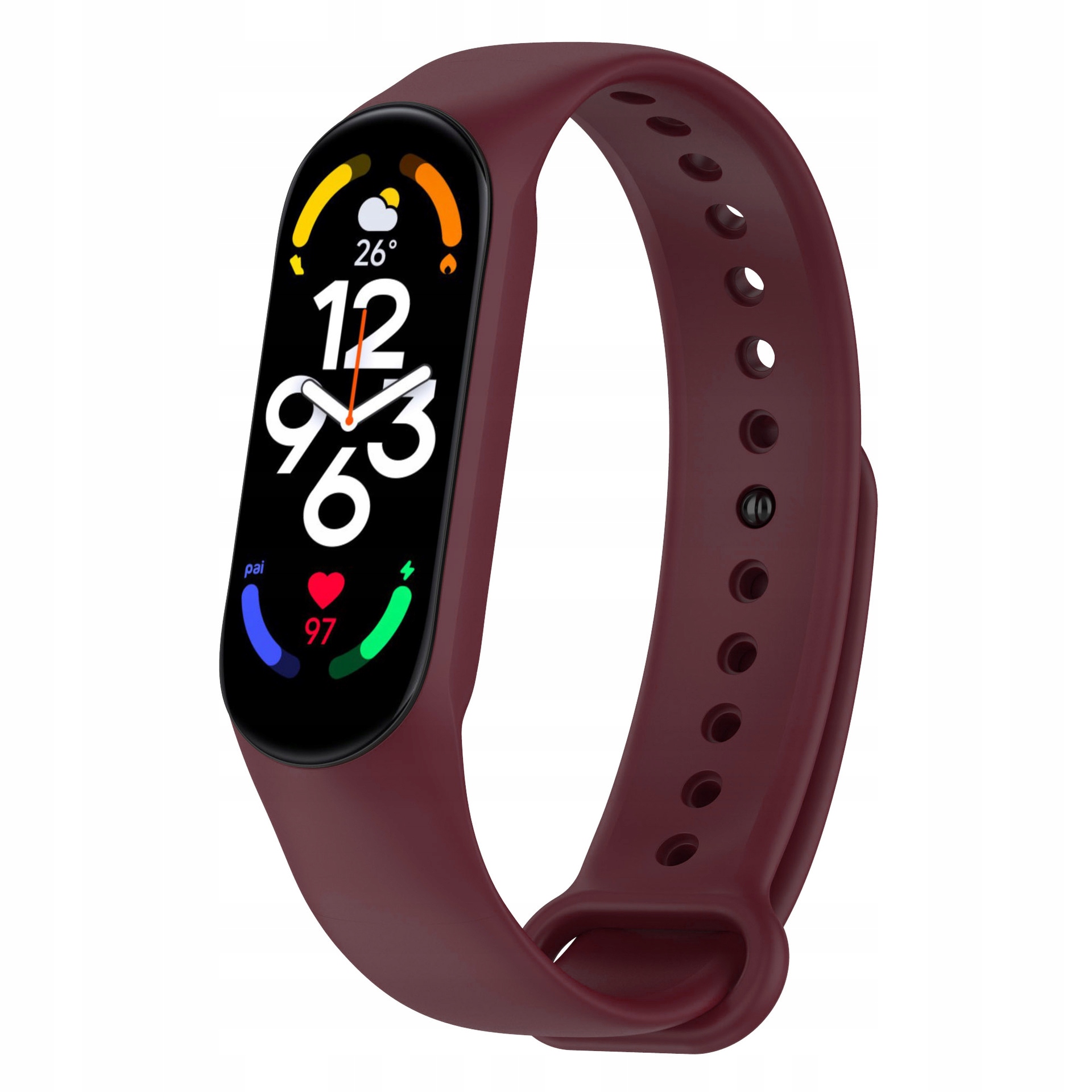 PASEK OPASKA SPORTOWA DO XIAOMI MI BAND 5/6/7 |WINE
