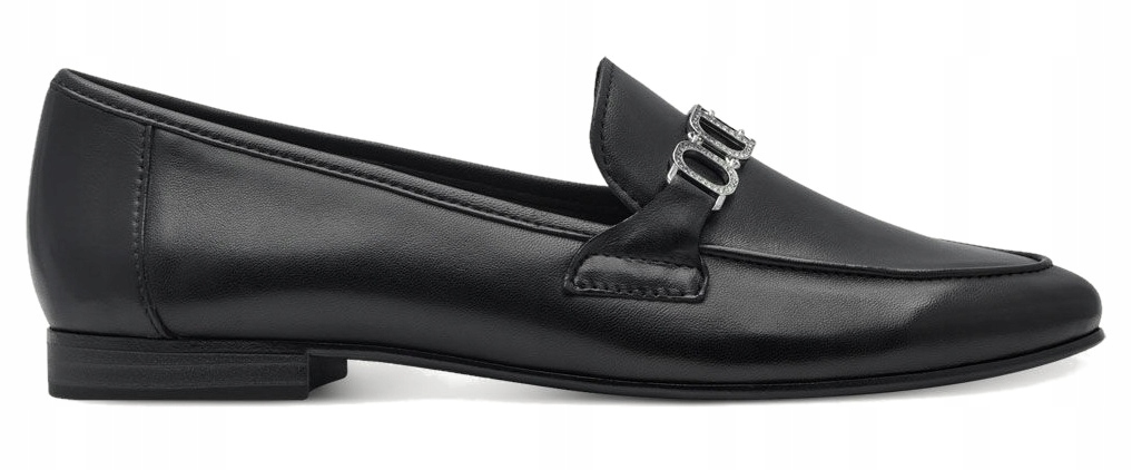 Marco Tozzi černé dámské mokasíny z lícové kůže 37