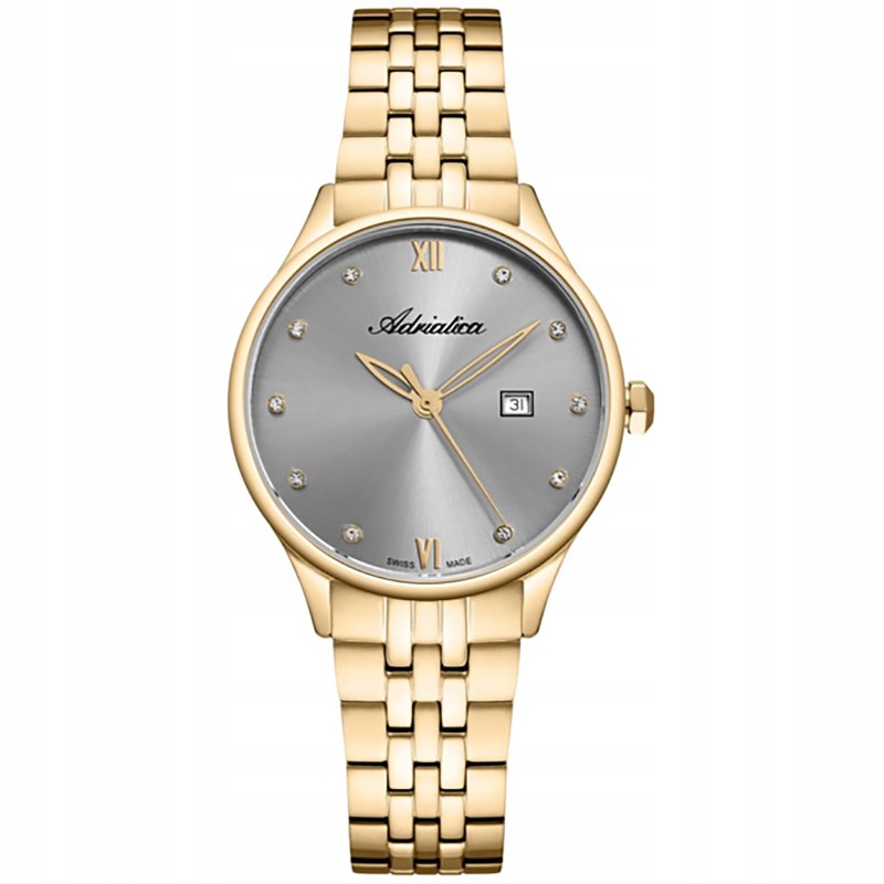 Dámské hodinky Adriatica A3547.1187Q Zirkony zlaté