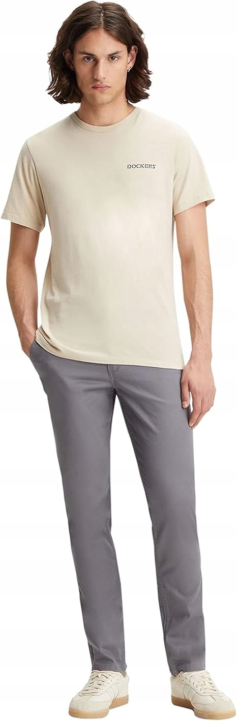 Dockers Šedé Kalhoty Chinos Jednoduché Casual 30/34 6FA