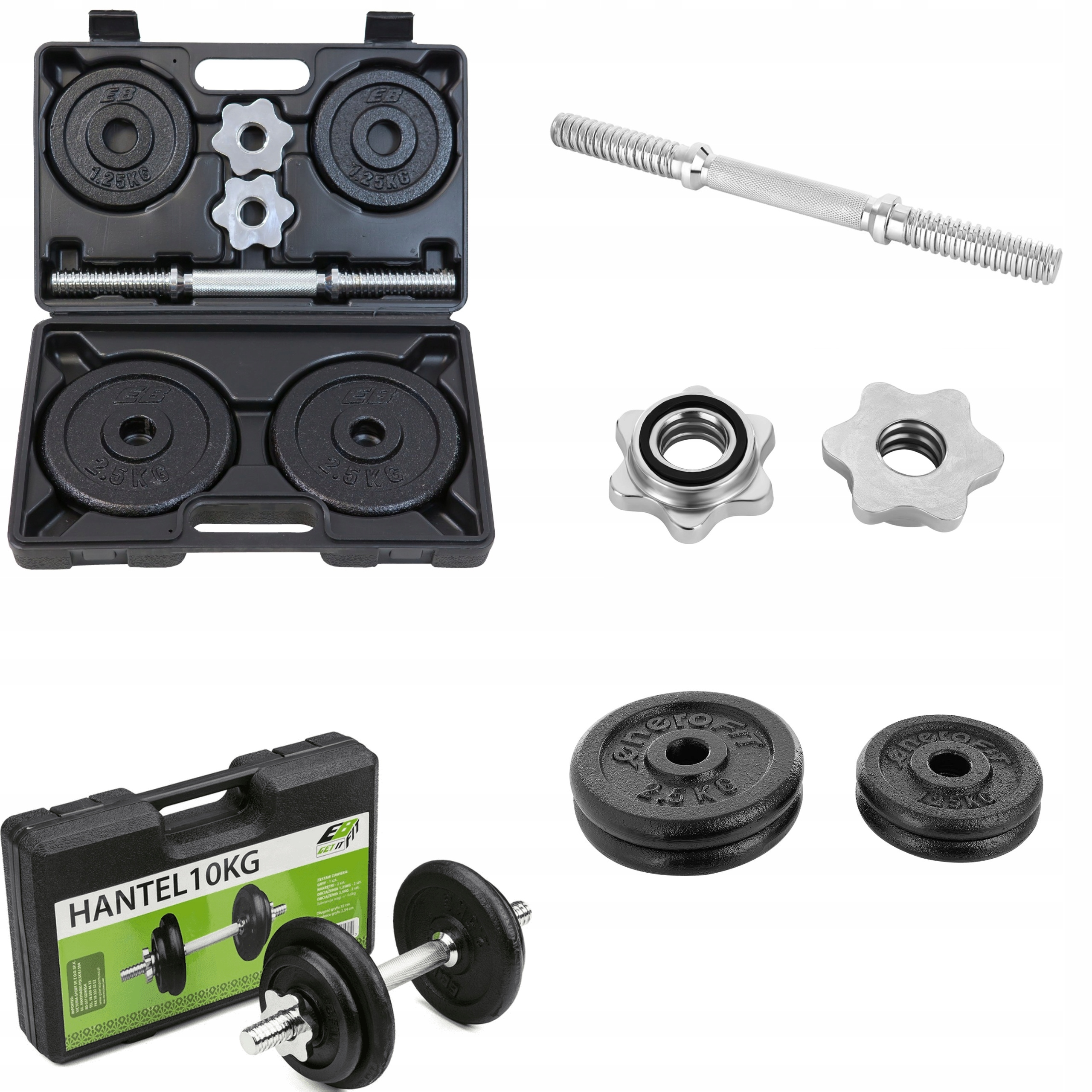 10 Kg litinová činka pro všeobecný rozvoj cvičení Enero Fit