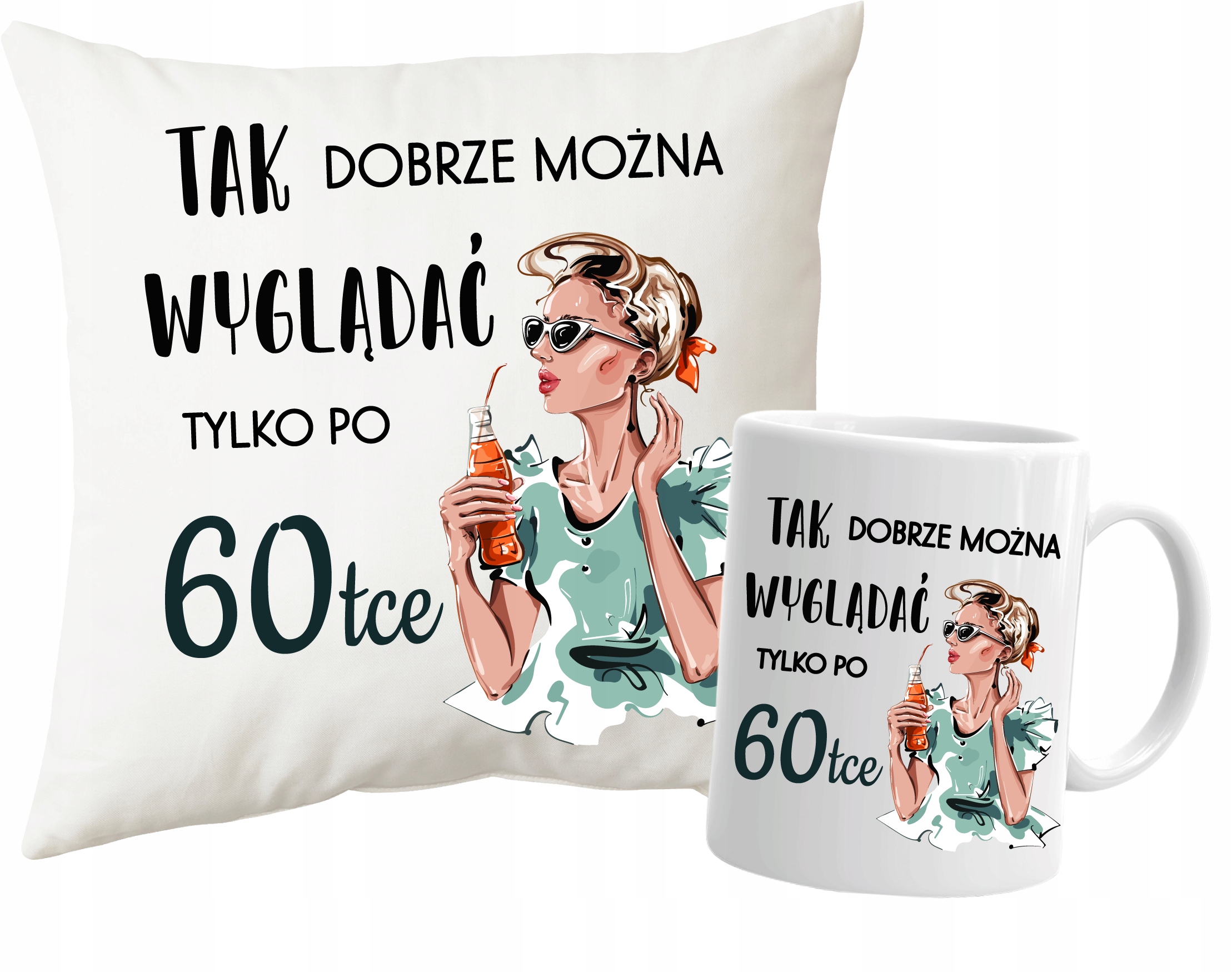 

Poduszka kubek 60 Urodziny Dla Kobiety