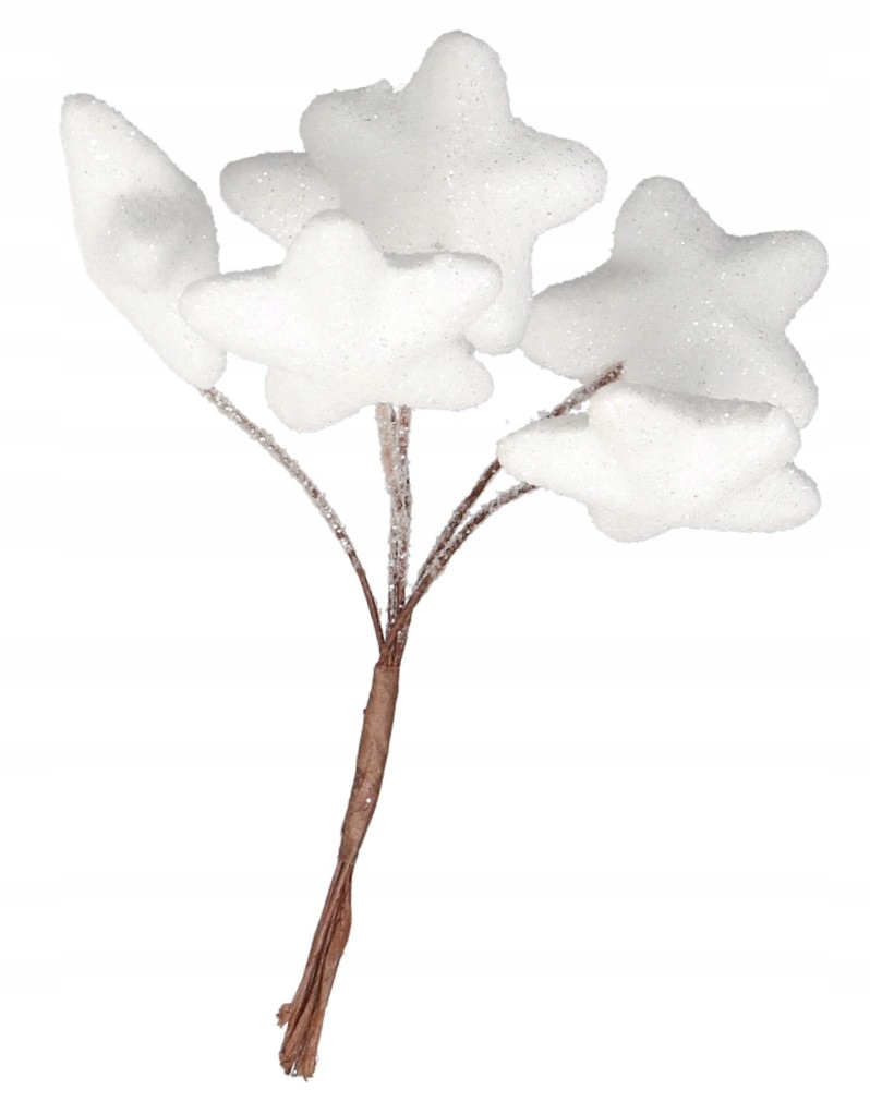 

Gwiazdki Styropianowe Na Druciku 6SZT Na Stroik