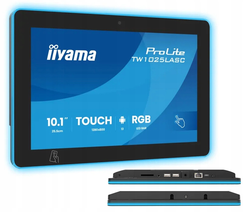 Monitor dotykowy iiyama TW1025LASC-B3PNR 10 Android 13, Poe, Nfc/rfid, Led