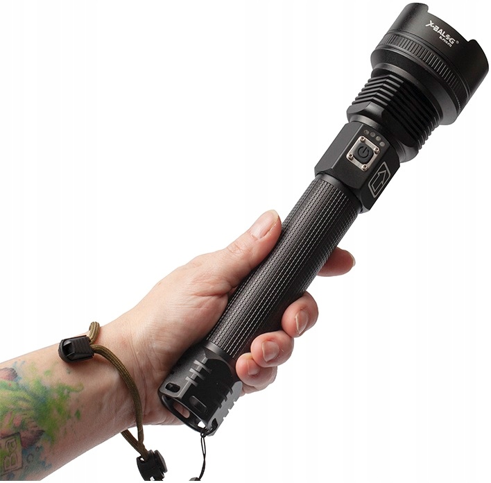 X-BALOG БОЛЬШОЙ ПОЛИЦЕЙСКИЙ ТАКТИЧЕСКИЙ ФОНАРЬ XHP70 USB