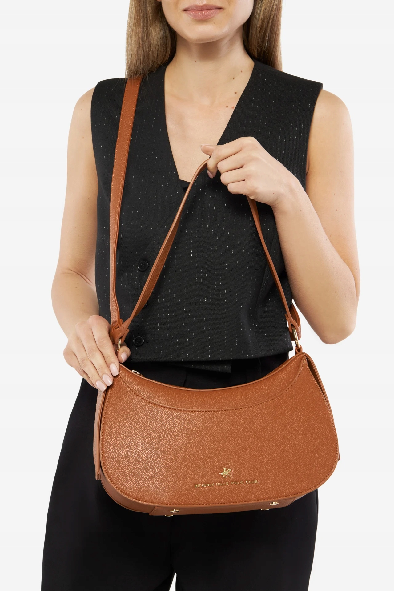 Beverly Hills Polo Club kabelka polyuretanová hnědá