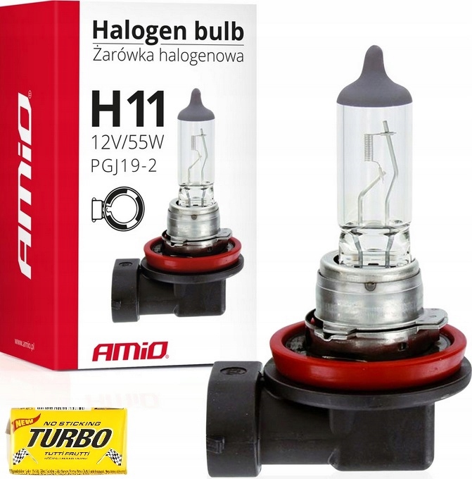 Żarówka H11 PGJ19-2 Żarówki Halogenowa 12V 55W Uv 1SZT. Homologacja Do Auta