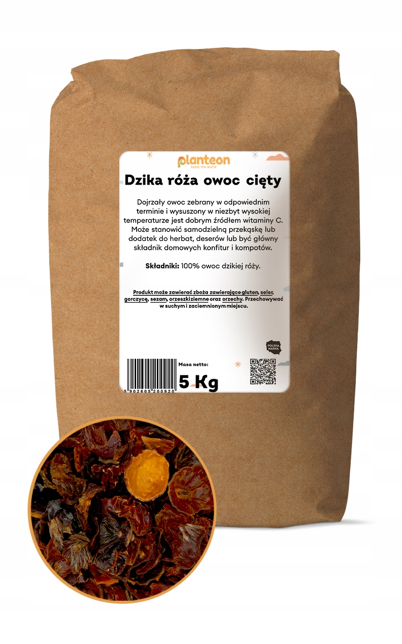 Šípková růže řezané ovoce 5 kg odolnost přírodní kvalita bez chemie