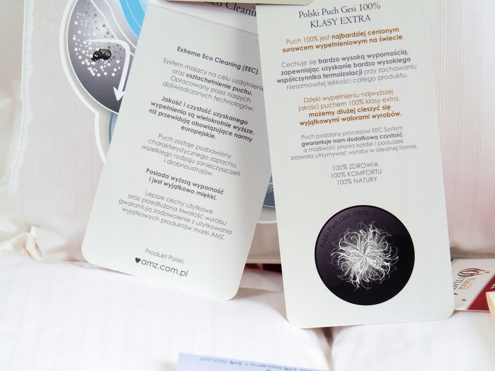 Poduszka puch NATURAL OUTLAST trzykomorowa 40x60cm Długość 60 cm