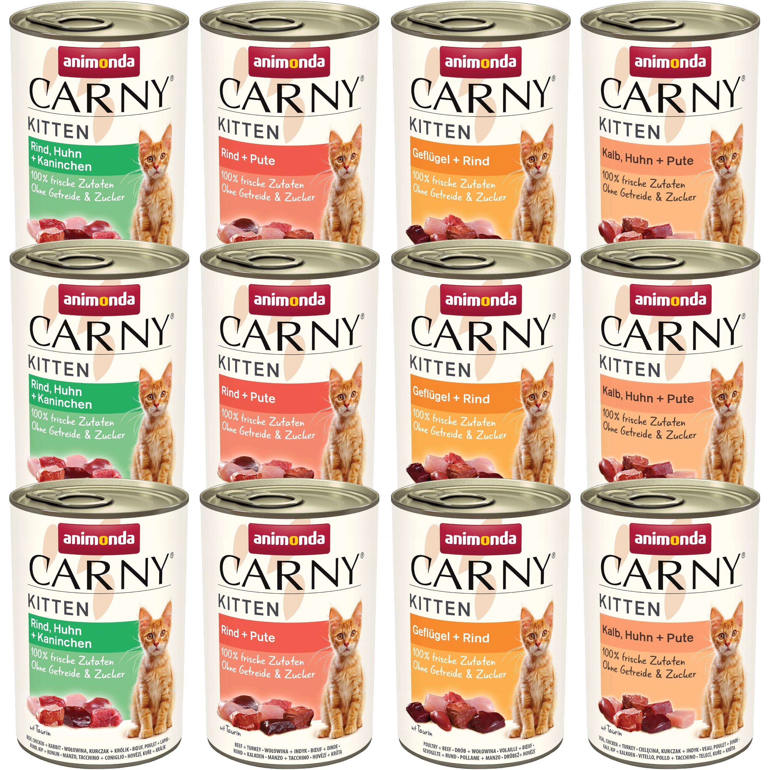 Animonda Carny Kitten krmivo pro koťata MIX Chutí 12x400g