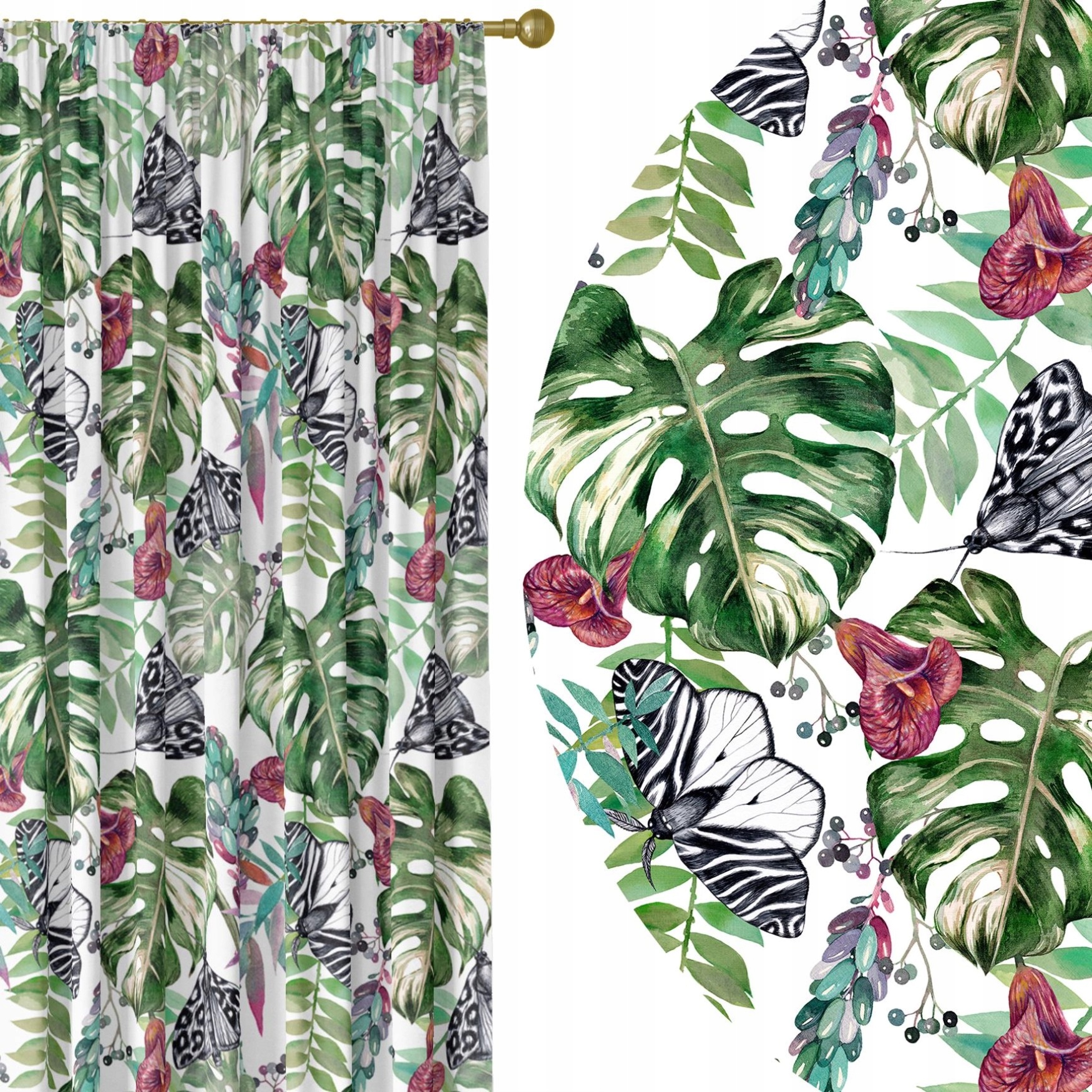 

Zasłona Gotowa 140x250 Na Taśmie Żabki