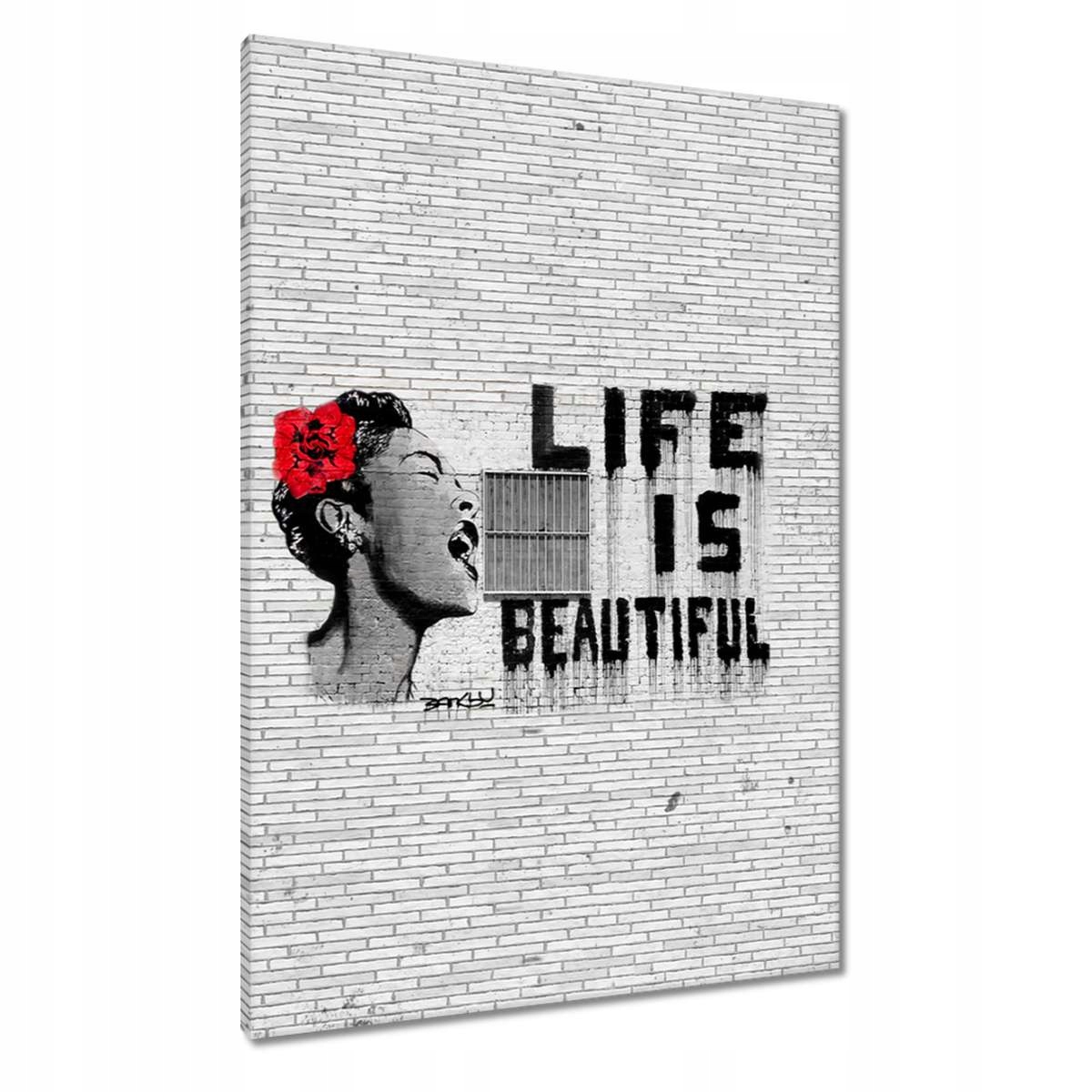 Obrazy 70x100 Banksy Life jsou krásné