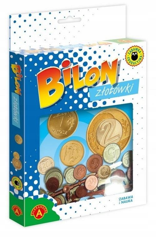 MONETY ZABAWKOWE Pieniądze EDUKACYJNE DO NAUKI LICZENIA Alexander ZESTAW Bohater Inny