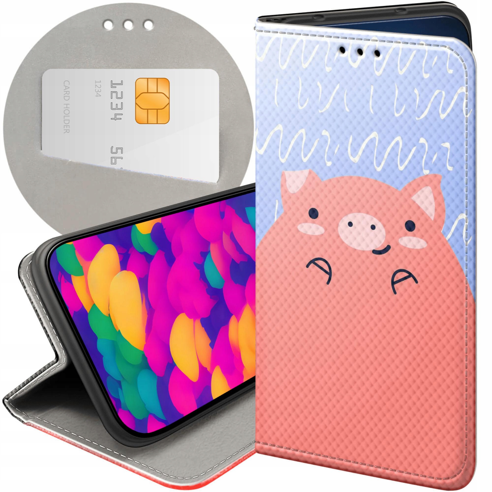 Etui Z Klapką Do Oppo A40 Świnka Peppa Bajka Futerał Pokrowiec Case
