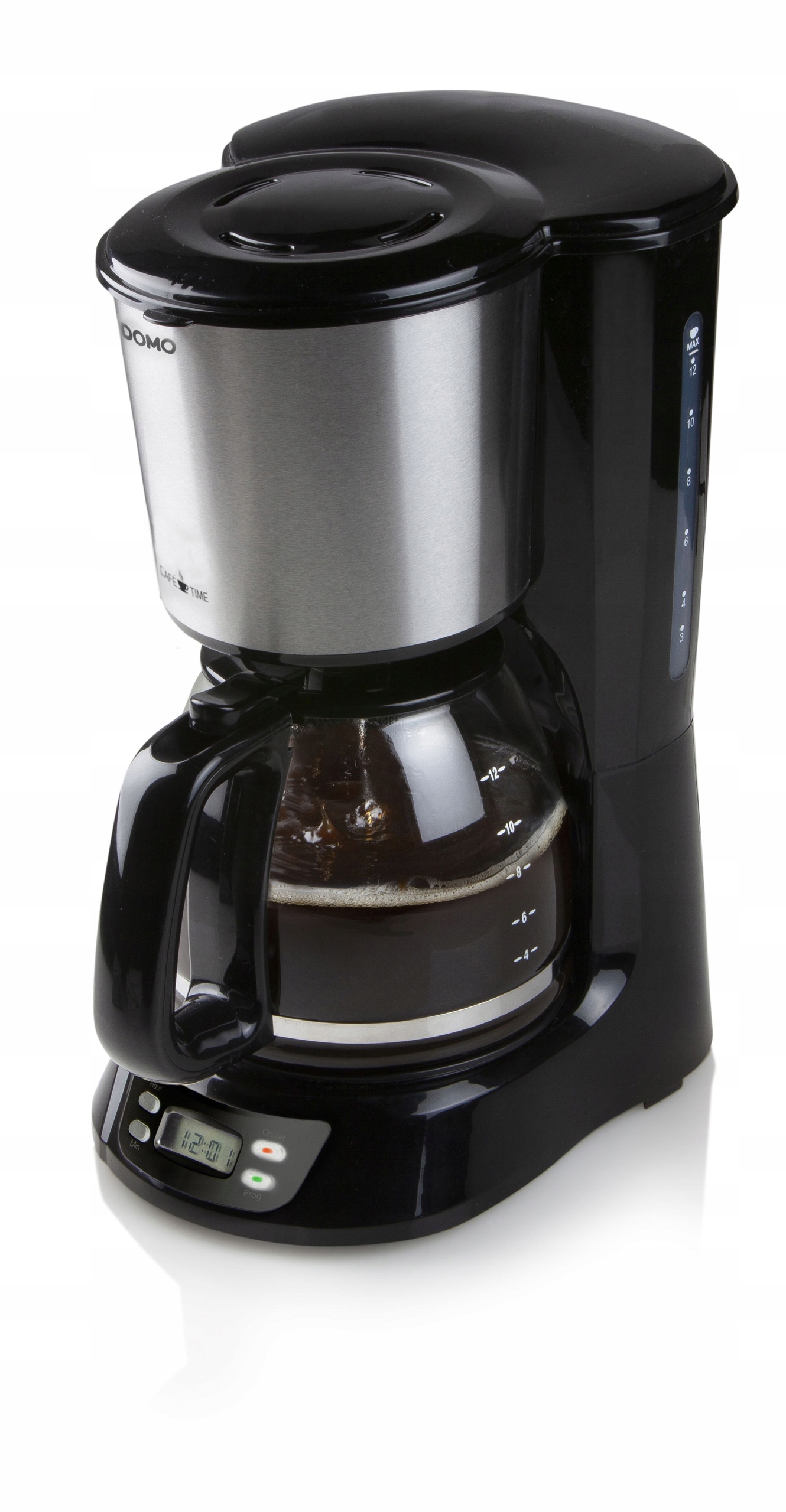 Domo DO1065K Překapávač 1,5 l 1000 W Displej Černý Inox 541D129